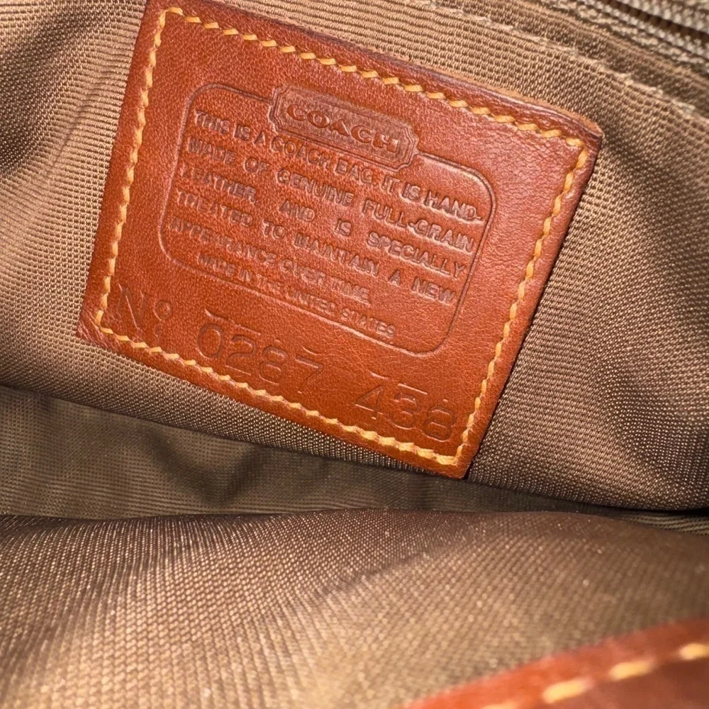 Vintage Coach USA 90s Sheridan Glenwood Cream Tan Shoulder Crossbody Bag